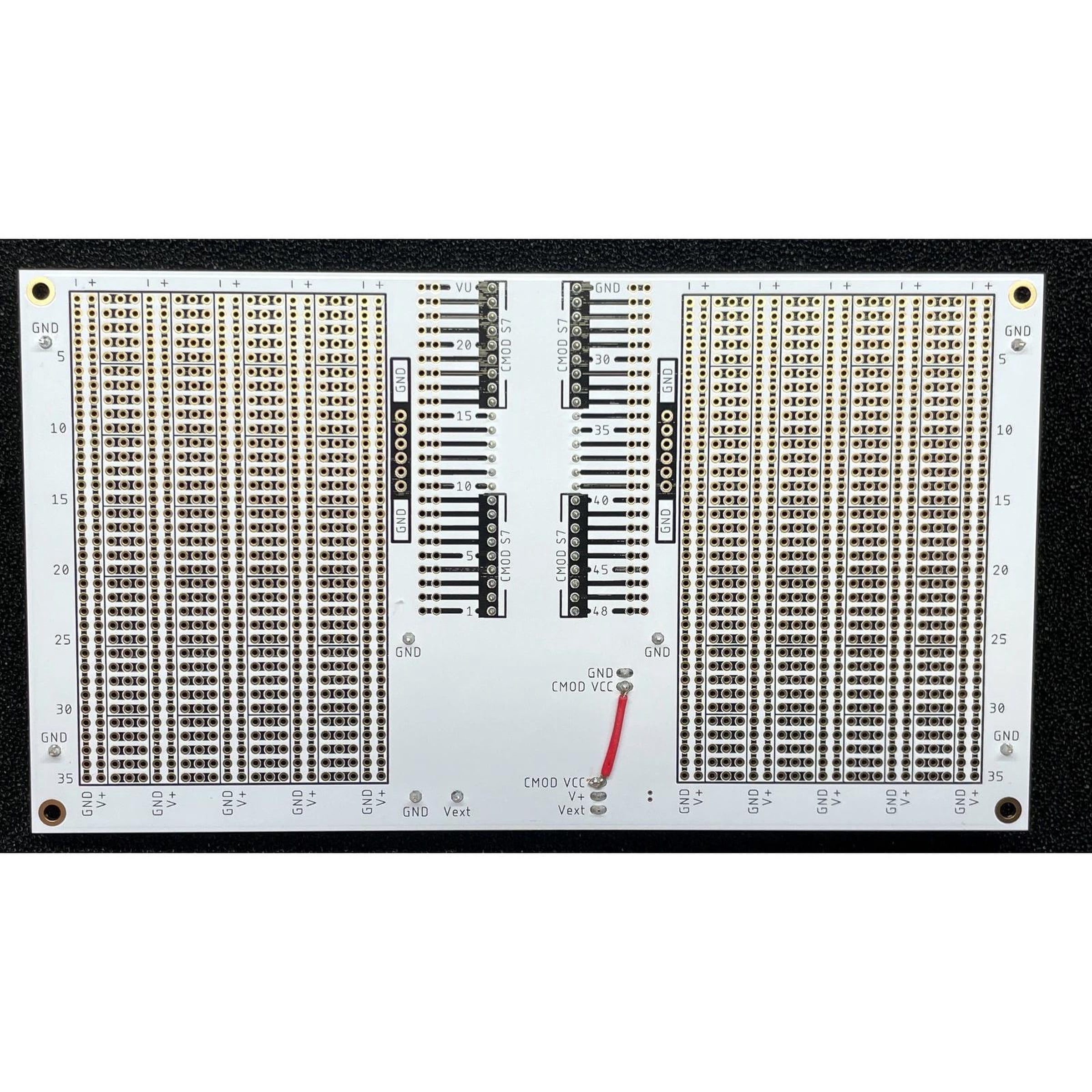 Prototyping board for Digilent S6/S7/A7 CMOD FPGA modules, Arduino Nano & Every