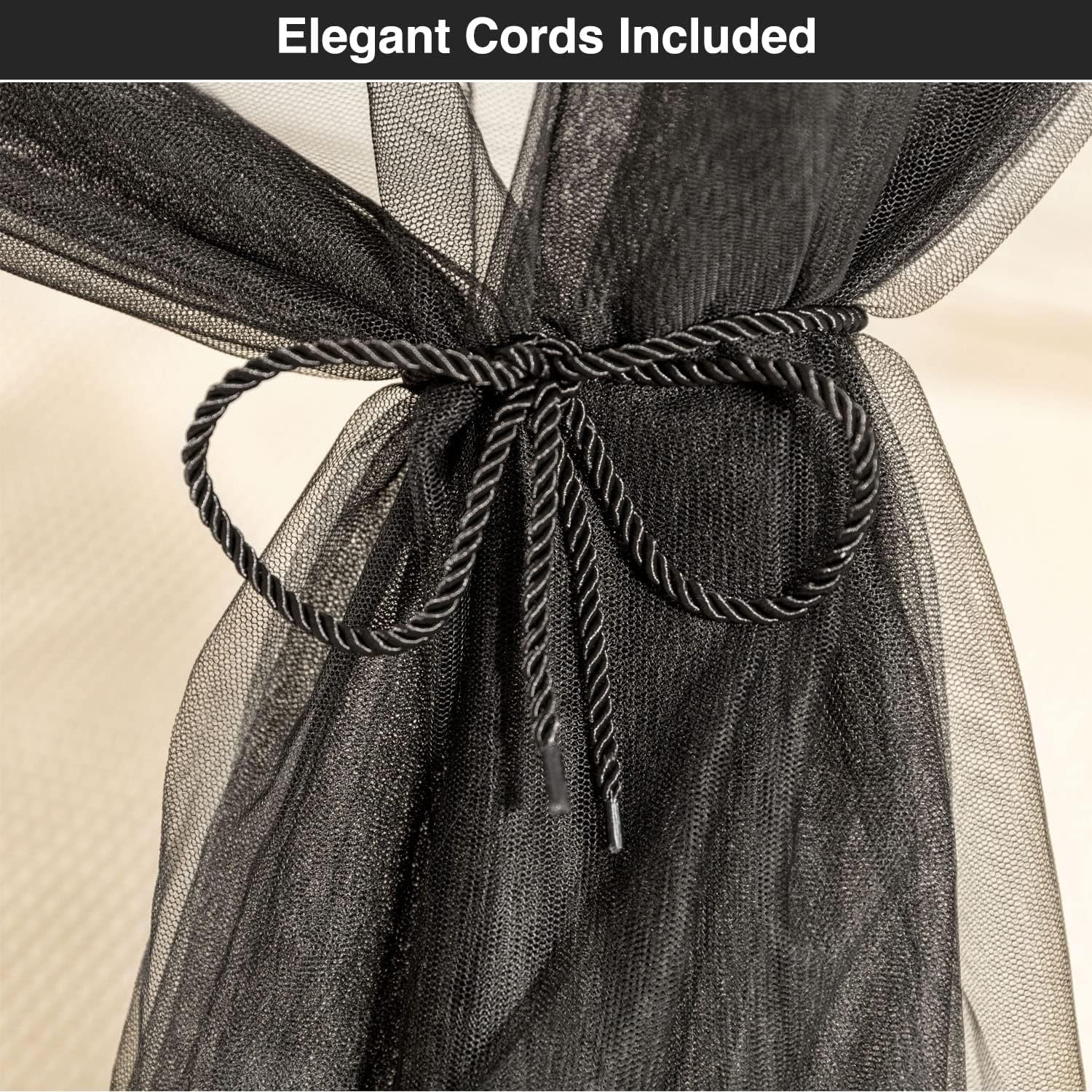 CAILDANL Mosquito Net for Single to King-Sized Beds – 2 Side Openings & 6 Hanging Loops – Decorative Rectangular Shape for Home & Travel – Bed Canopy Hanging Kit &