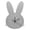 Gray, variant on Cartoon Bunny Shaped Wall Clock, Decorative Animal Timepiece with Silent Movement for Bedroom and Study Room, Cute Animal Pattern Home Decor, Pink