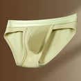 thumbnail image 4 of Men Briefs Mid-rise Contrast Color Panties with Scrotum Support Mercerated Waistband High Elasticity Underwear, 4 of 8