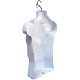 thumbnail image 6 of DisplayTown 2 Pack White Male Mannequins Hollow Back Body Torso w/ Metal Stands with Metal Pole & Hanging Hook for Tshirt Display, S-M Sizes, 6 of 7