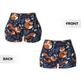 thumbnail image 4 of KLL Cute Foxes Pattern Workout Shorts for Women Scrunch Short Gym Yoga Running Sport Active Exercise Fitness Shorts, 4 of 8