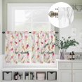thumbnail image 3 of Summer Pink Ice Lolly Curtain Tier and Valance Set 3 Piece, Colorful Polka Dot 3-inch Rod Pocket Window Tier Curtains Valance for Kitchen Living Room, 3 of 9