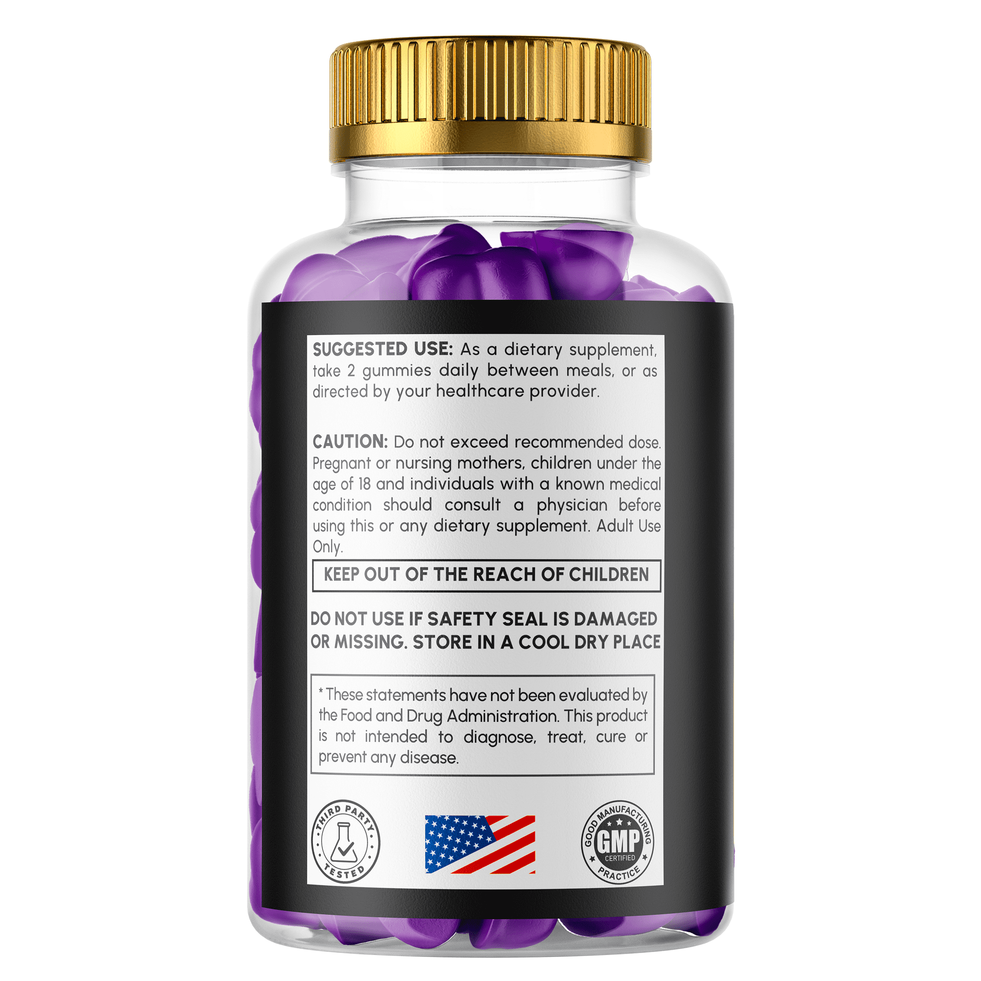 Iron Male Confidence Gummies for Men Advanced Formula Supplement 180 Gummies
