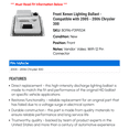 thumbnail image 2 of Front Xenon Lighting Ballast - Compatible with 2005 - 2006 Chrysler 300 - Dorman, 2 of 2