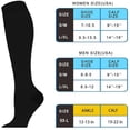 thumbnail image 2 of HLONK 5Pcs Compression Socks Anti-Slip Design Men‘s Compression Socks Knee High Socks for Enhanced Comfort and Performance Black, 2 of 2
