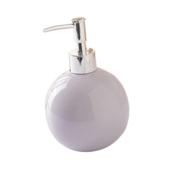 Dispensador de jabón de manos con bomba de 550 ml, recargable, para encimera de cocina y tocador. gris