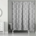 thumbnail image 2 of Creative Products Worn Gray Quatrefoil 71x74 Shower Curtain, 2 of 2