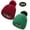 Red,Green, variant on 2 Pcs Winter Pom Pom Beanie Hats for Women,Satin Lined Knitted Warm Cap for Outdoor(White,Black)