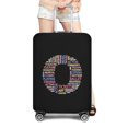 thumbnail image 1 of Stretch Luggage Cover Suitcase Covers Text Letter Printed Travel Accessories Printed Dust Cover 18''-28'' Inch Protective Case 8text O M, 1 of 6