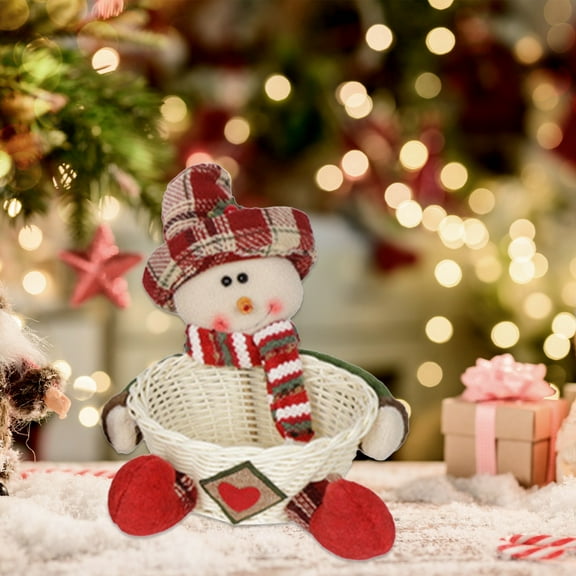 Stijggn Christmas Plush Stuffed Decor Christmas Tree Decorations Santa Claus Plush Doll Reindeer Stuffed Animal Snowman Christmas Stuffed Animal Thanksgiving Halloween Tabletop Décor