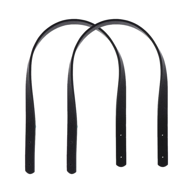 2pcs DIY Negro Bolsa Correa de hombro Reemplazo de la manija Desmontable Accesorios de bricolaje con remache