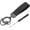 Black Gun, variant on Car Key Chain Ring Clip Leather Keychain Fob Wristlet with Anti-Lost D Brown Silver -
