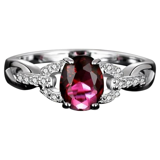 Bijoux en Liquidation Mode Féminine Créative Style Diamant et Pierre Précieuse Rouge 11