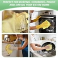 thumbnail image 5 of Microfiber Dish Cloth for Washing Dishes Dish Washing Rags Best Kitchen Washcloth Cleaning Cloths Wash Cloths with Poly Scour Side 12Inchx12Inch 10 Pack Yellow, 5 of 5