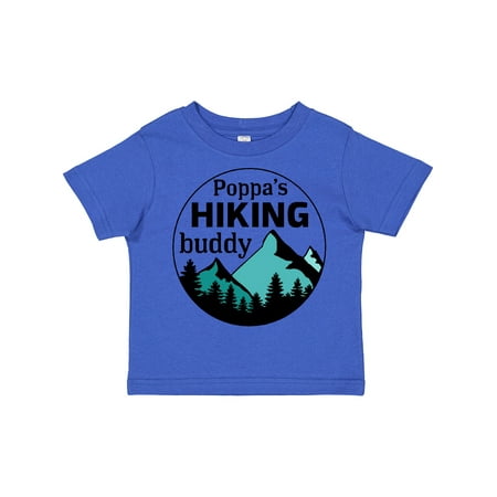

Inktastic Poppa s Hiking Buddy with Mountains and Trees Gift Toddler Boy or Toddler Girl T-Shirt
