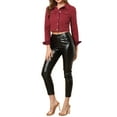 thumbnail image 3 of MODA NOVA Juniors Button Down Long Sleeves Cropped Denim Jacket, 3 of 7