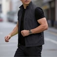 thumbnail image 5 of WRFWUL Mens Sleeveless Stand Collar Vest Lightweight Zip Up Outdoor Utility Gilet Casual Travel Workwear Jacket with Pockets, 5 of 7