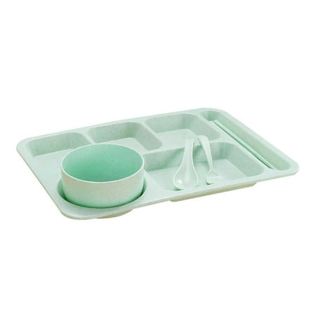 

Tohuu Food Divider Plates 5 Compartment Lunch Containers Sectioned Dinner Plates for Adults Kids Picky Eaters Campers and Portion Control for Daily Eating decent