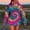 Pink Sweatshirts for Winter, variant on Women's Oversized Hoodies Tie dye Print Sweatshirts Cute Crewneck Long Sleeve Fashion Pullover Tops Fall Winter Outfits Clothing with Pockets Green L