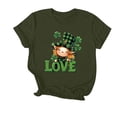 thumbnail image 2 of Otvok Summer Womens St. Patrick'S Day Printed T-Shirt Round Neck Short Sleeve Tops, 2 of 6