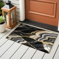 thumbnail image 3 of Rectangle Rug 2x3ft Area Rug,Abstract Flowing Marble Fluid Art Area Rugs for Living Room Bedroom,Black and Gold Lines Floor Mat Non-Slip Non-Shedding Carpet Indoor Accent Rugs, 3 of 9