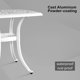 thumbnail image 5 of Zimtown 21 Mesa Auxiliar de Aluminio, Mesa de Bistró Duradera para Desayunos y Meriendas, Soporte de Café de Metal, Blanco, 5 of 9