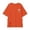 Orange, variant on Gyujnb Brush Print Side Slit Short Sleeve T Shirt Casual Round Neck Loose Tee (Girls),15-16 Years