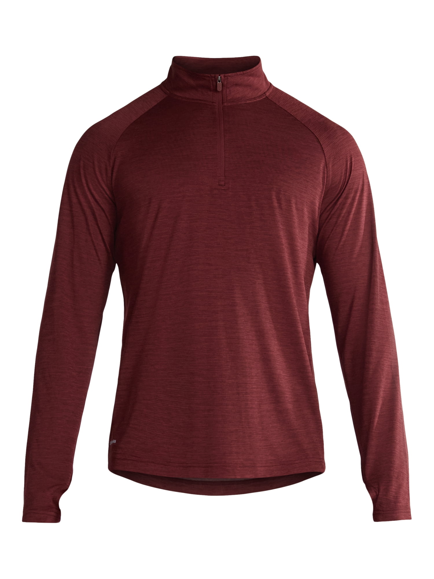 Athletic Works Men's & Big Men's Space Dye Jersey Quarter Zip Long Sleeve Shirt, Sizes S-3XL