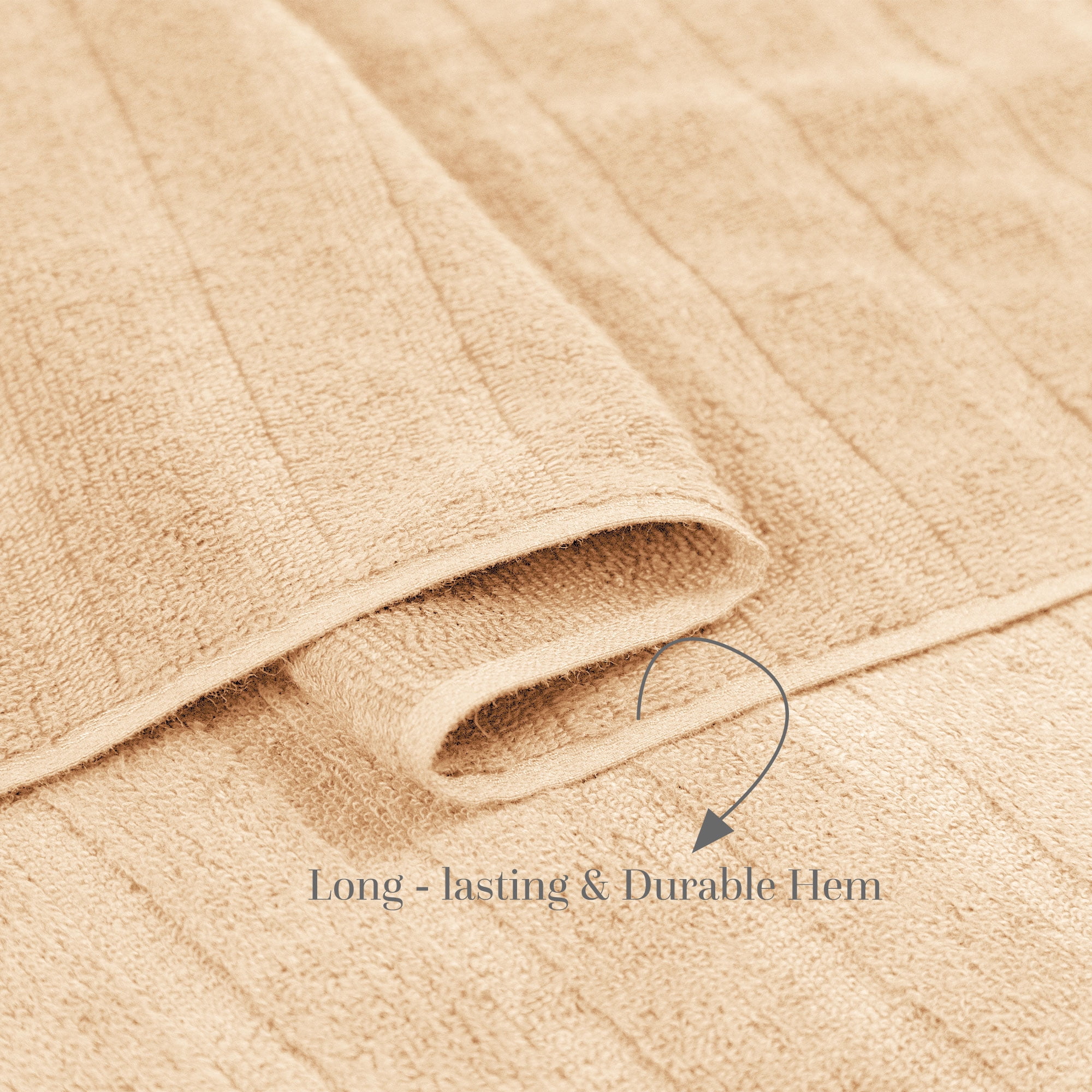 Everyday Home by Trident Quick Dry 4 Bath Towels, 100% Cotton , lightweight,Soft, Absorbent, Bathroom Towels, 4 Bath 27"x54", Beige