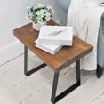 thumbnail image 6 of Greenage Old Pine Wood Concave Stool End Table Side Table Nightstand Plant Stand, 19"x12"x17"H, 6 of 9