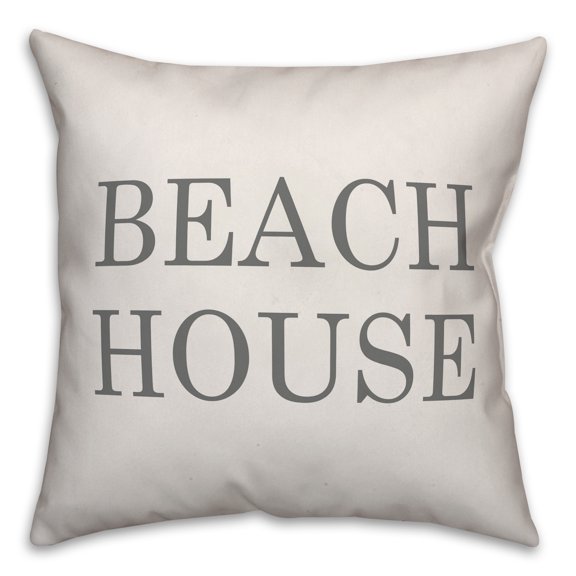 Creative Products Beach House White and Grey 16x16 Indoor / Outdoor Pillow