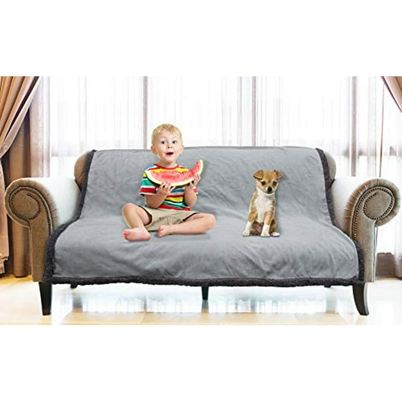 Catalonia Couverture Imperméable, Couverture Liquide Anti-Pipi pour Lit Canapé Sofa, Housse de Protection pour Bébé, Doublure Sherpa Confortable