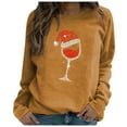 thumbnail image 2 of jsaierl Chandails de Noël pour Femmes Mignons, Chandails Décontractés Amples pour Femmes, Chandails de Noël Rouges en Verre à Manches Longues, Chandails Doux Amples, 2 of 4
