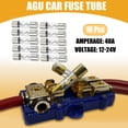 thumbnail image 2 of Unique Bargains 10 Pcs 0.39x1.50 Inch 40A Universal AGU Glass Fuse - Car - Tube Metal Silver Tone, 2 of 6
