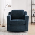 thumbnail image 5 of UIXE Swivel Accent Chair for Living Room, Modern Upholstered Barrel Arm Chair, Comfy Club Reading Chairs for Adults, Chenille Navy, 5 of 8