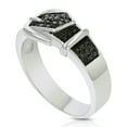 thumbnail image 6 of Vir Jewels 1/4 CTTW Black Diamond Ring .925 Sterling Silver Buckle Shape with Black Rhodium, 6 of 9