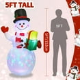 thumbnail image 3 of 5ft Christmas Inflatables Blow Up Yard Decorations, Upgrade Snowman Xmas Inflatable with Rotating LED Lights for Indoor Outdoor Yard Garden Christmas Decorations, 3 of 12