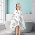 thumbnail image 6 of Princess Castle Flower Pattern Hooded Bath Towel，50"x30" for Ages 3 To 12 Kids, Quick Dry Lightweight Soft Microfiber Hood Beach Towel Cover Up for Kids, 6 of 7