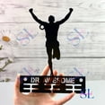 thumbnail image 4 of Shinelab Man Running Medal Hanger, Sport Metal Rack, Coach Award Display, Trainer Led Wall Sign, Running Player Medal Holder, Running Lover Gift 2870, 4 of 4
