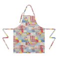 thumbnail image 2 of Pioneer Flower Floral Print Pattern Apron for Women and Men, Cotton Linen Waterproof with Pockets, Adjustable, 33x27 Inch for Kitchen, Gardening, BBQ, Salon, 2 of 6