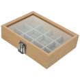 thumbnail image 3 of MRLESS Wooden Jewelry Organizer with 12 Compartments, Clear Lid and Secure Lock for Easy Storage, 3 of 6