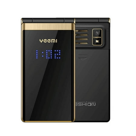 YEEMI M2-C Flip Mobile Phone for Elderly GSM 2G Network Dual SIM 2.8inches 1800mAh Dual Screen Big Letters Cellphone