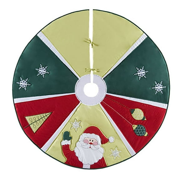 C&F Home Jolly Santa Tree Skirt 54 Inch Tree Skirt Green