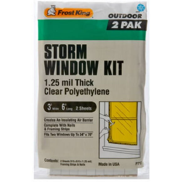 Outdoor Storm Window Kit, 3 X 6', 2 Pack, Thermwell, P712H