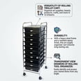 thumbnail image 4 of Organize Art supplies Beauty Products Kids' Cafts and Makeup with Black 10-Drawer Multipurpose Mobile Rolling Storage Organizer with Tray Cart | Perfect for Beauty Schools and Kitchen Organization, 4 of 7