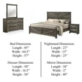 thumbnail image 5 of Bry 4pc Farmhouse Queen Complete Bedroom Set- Rustic Gray, 5 of 7
