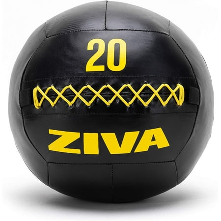 UPC: 4895202573232 | ZIVA Wall Ball Commercial Grade Hard-Wearing PVC Outer Skin Heavy-Duty Fiber Core Weighted with Sand | Soft Medicine Exercise Ball for Slamming Throwing Catching – 20 lb. 13.7 Diameter