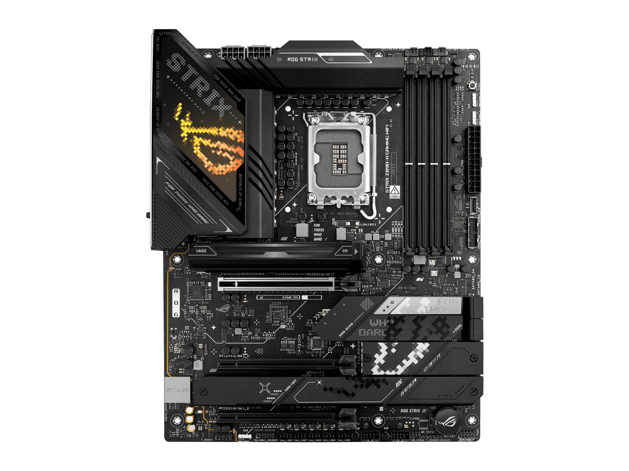ASUS ROG STRIX Z890-H GAMING WIFI Z890 LGA 1851 ATX motherboard, Intel Core Ultra Series 2 Ready, Advanced AI PC-ready, 16+2+1+2 stages, DDR5, 5Gb LAN, WiFi 7, 4x M.2, PCIe 5.0, USB Type-C, AI OC