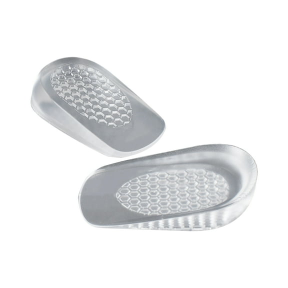 1 Pair of Transparent Gel Heel Wedges Cushions Pad for Height Increase and Ankle Support Suitable for Various Shoe Types